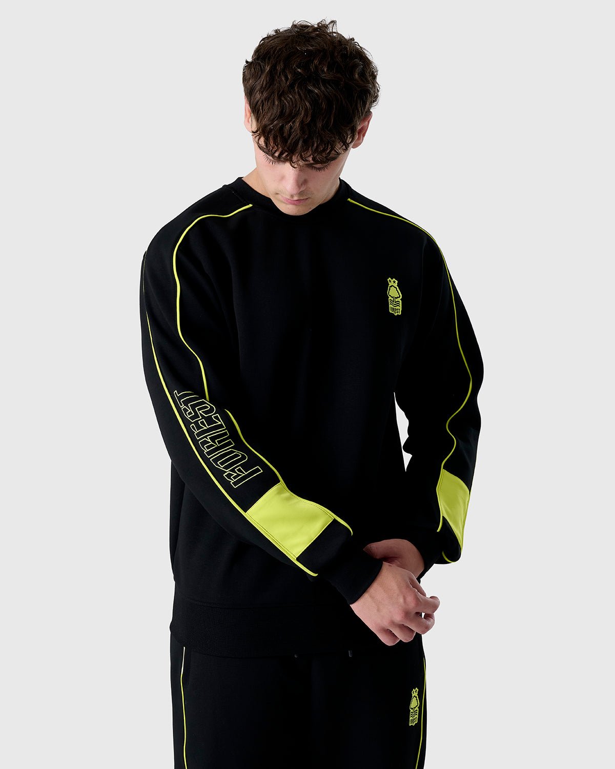 NFFC Black Neon Pop Crewneck Sweatshirt - Nottingham Forest FC