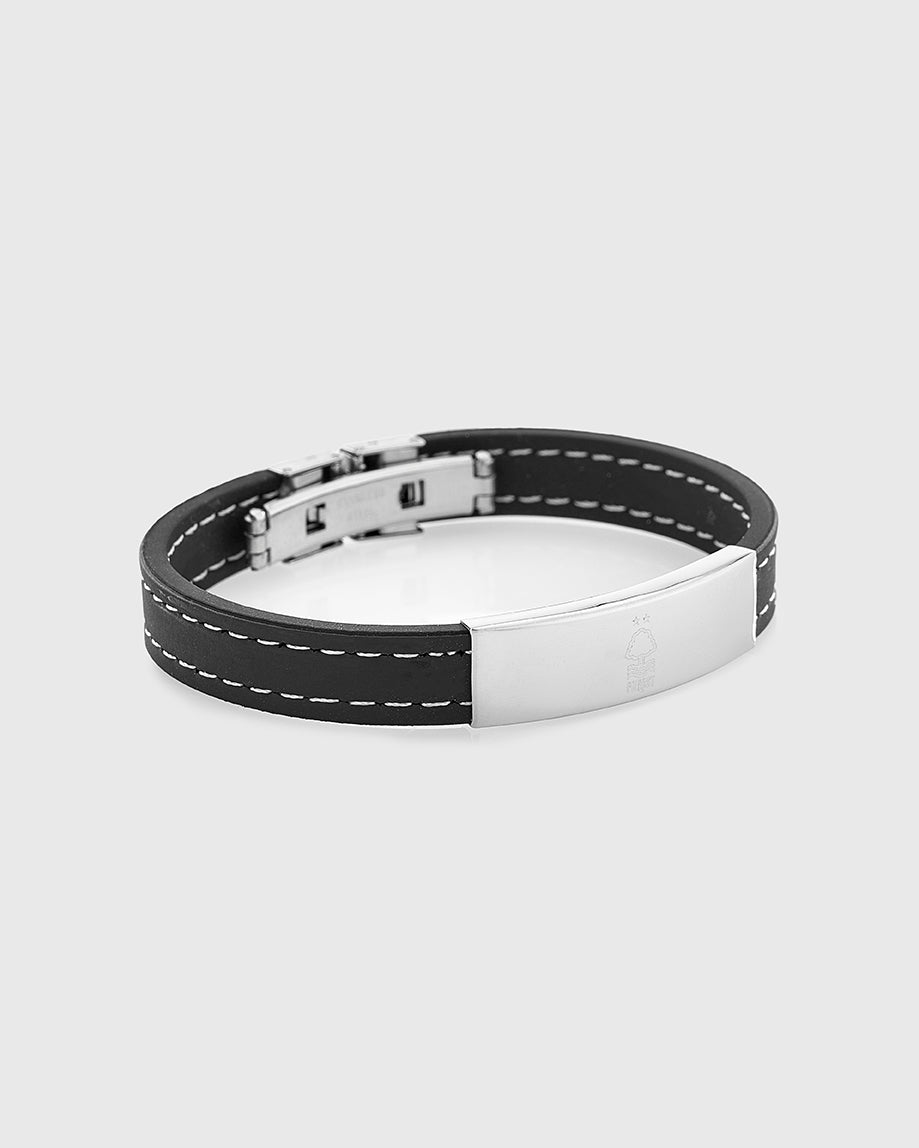 NFFC Black Silicone Crest Bracelet - Nottingham Forest FC