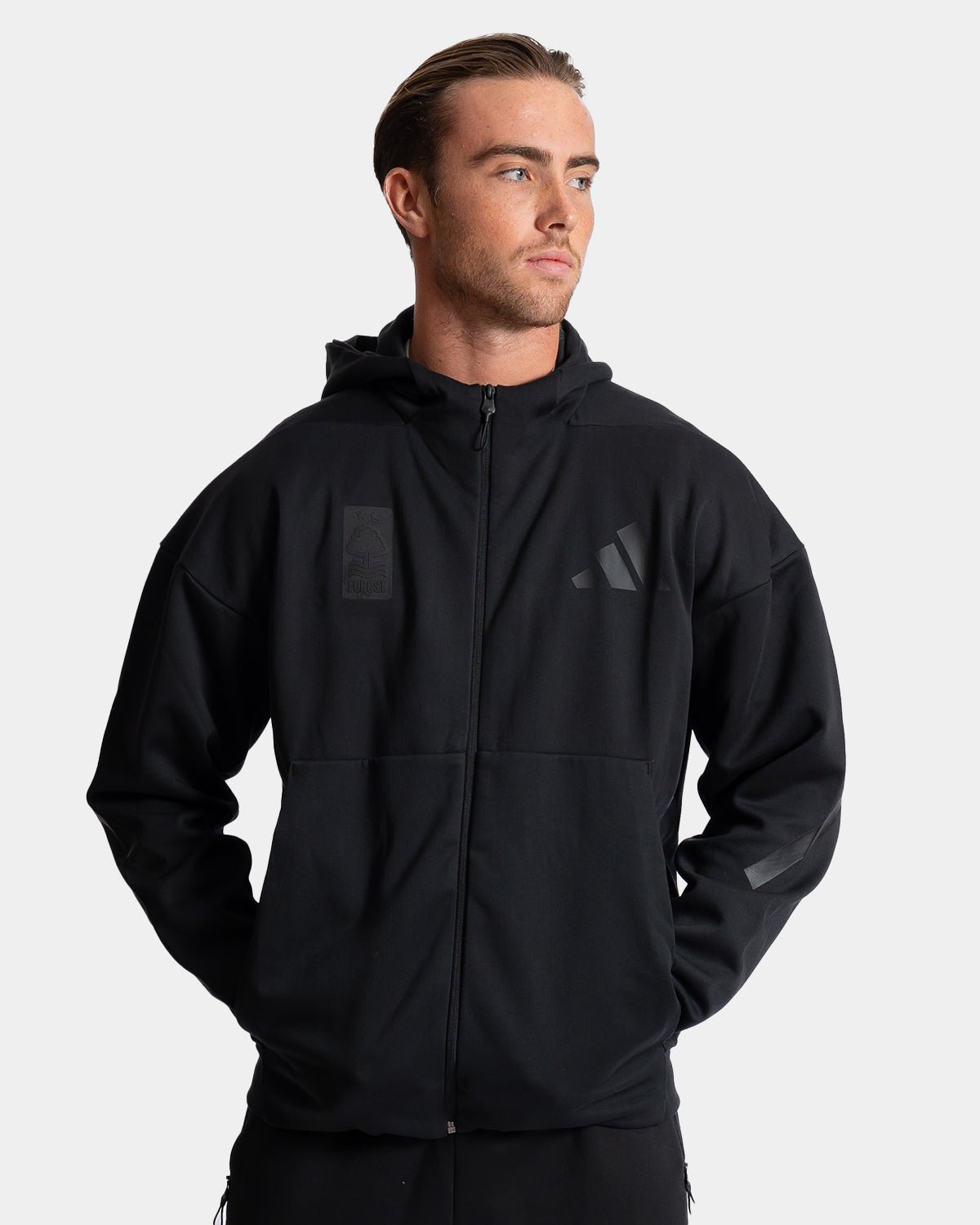 NFFC Black Z.N.E. Full Zip Hoodie - Nottingham Forest FC
