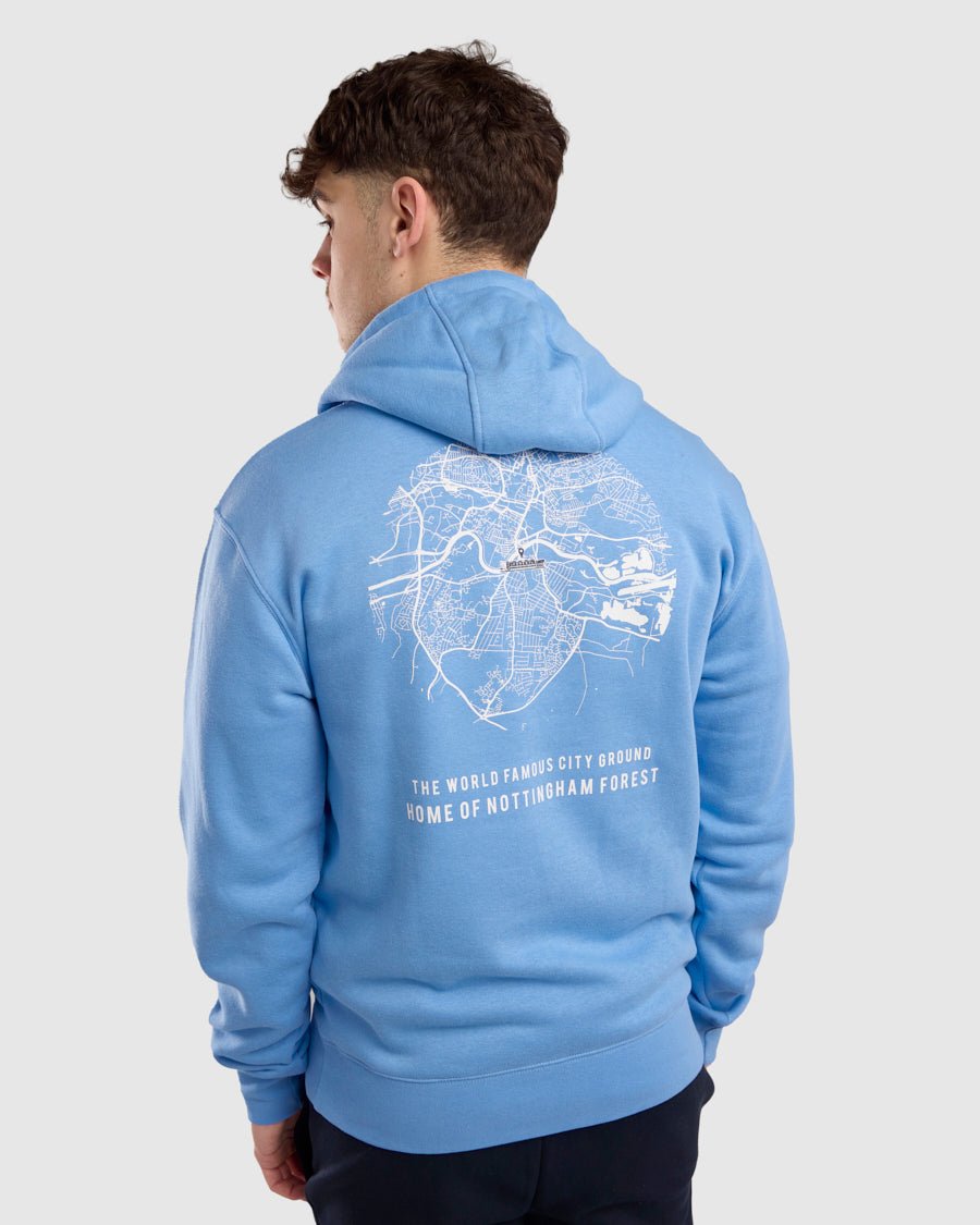 NFFC Blue Stadium Print Hoodie - Nottingham Forest FC