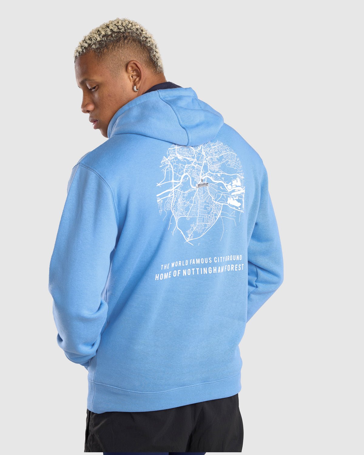 NFFC Blue Stadium Print Hoodie - Nottingham Forest FC