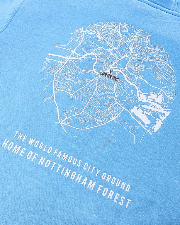 NFFC Blue Stadium Print Hoodie - Nottingham Forest FC