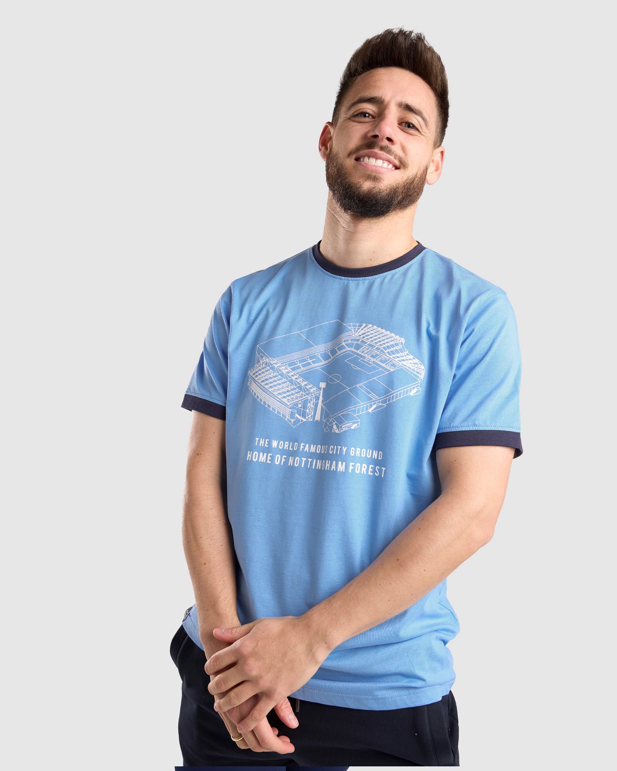 NFFC Blue Stadium Print T-Shirt - Nottingham Forest FC