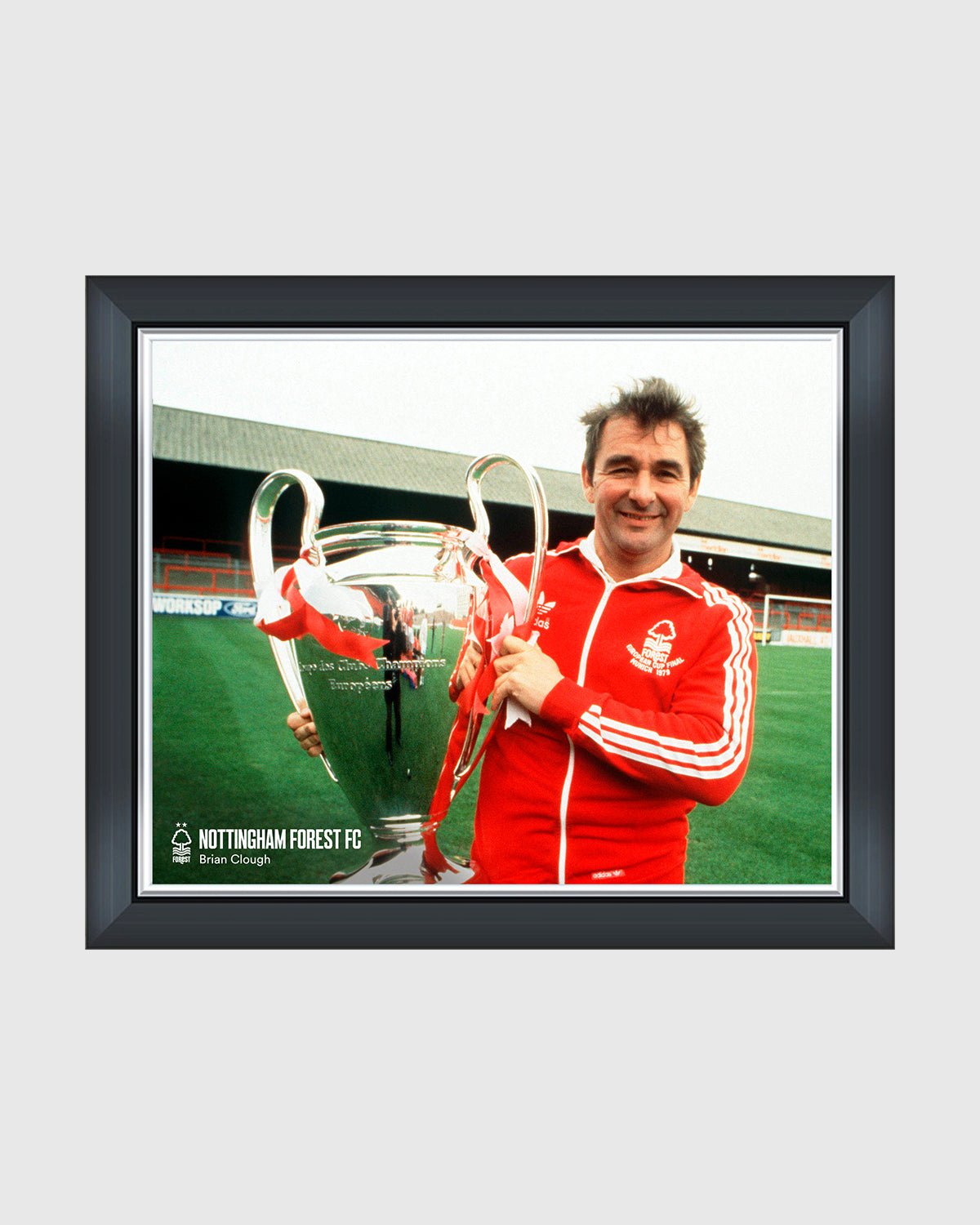 NFFC Brian Clough Print Framed - 20 x 16 - Nottingham Forest FC