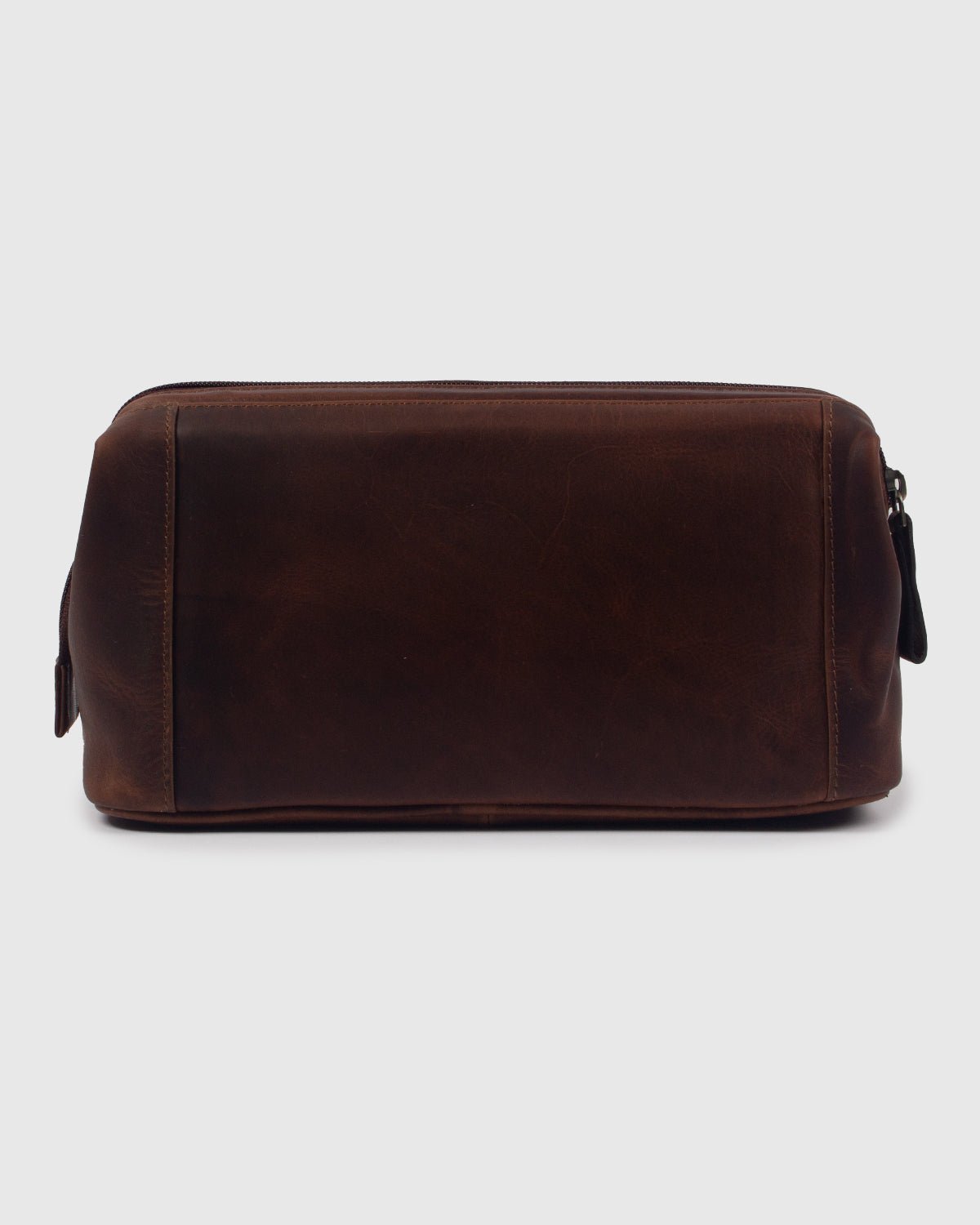 NFFC Brown Leather Banded Wash Bag - Nottingham Forest FC