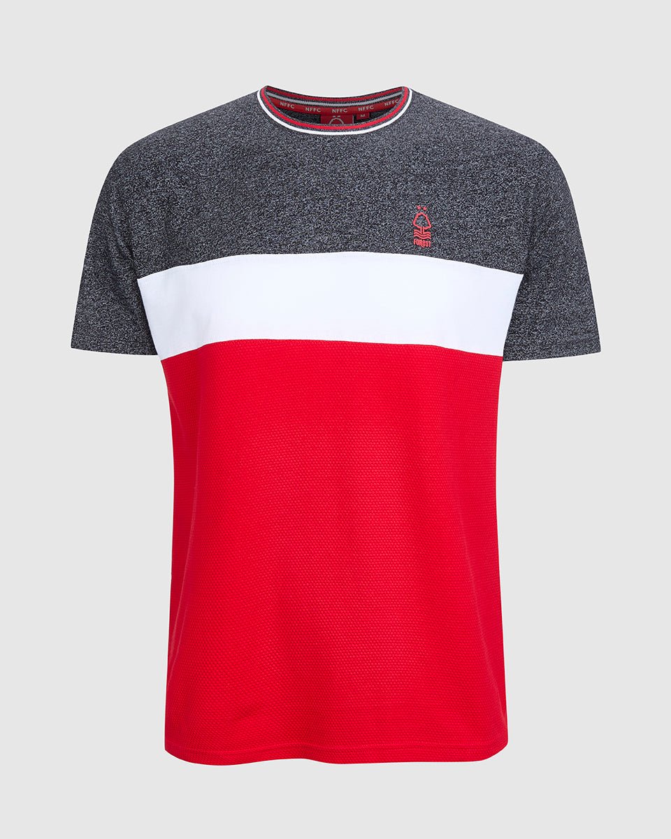 NFFC Bubble Knit Panel T-Shirt - Nottingham Forest FC
