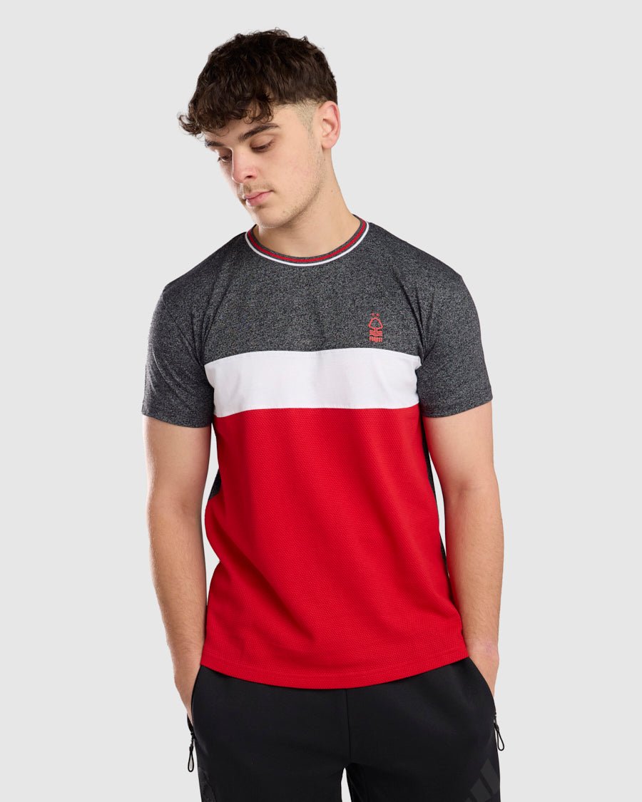 NFFC Bubble Knit Panel T-Shirt - Nottingham Forest FC