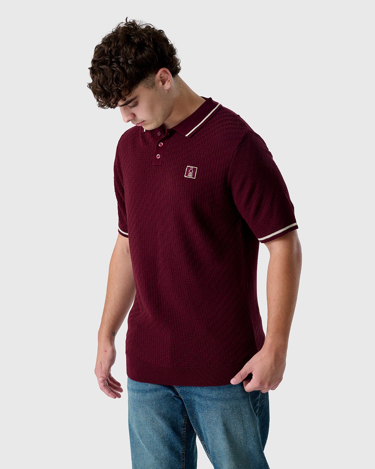 NFFC Burgundy Knit Polo - Nottingham Forest FC