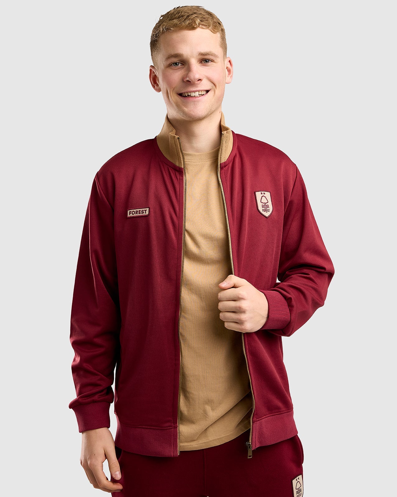 NFFC Burgundy Legacy Full Zip Track Top - Nottingham Forest FC