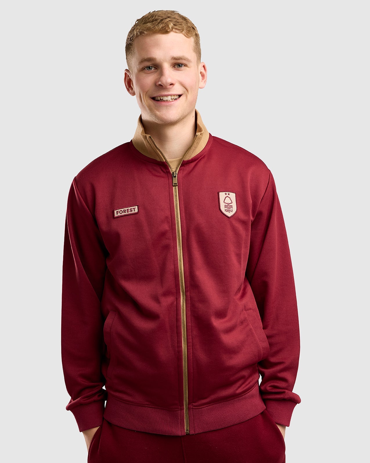 NFFC Burgundy Legacy Full Zip Track Top - Nottingham Forest FC