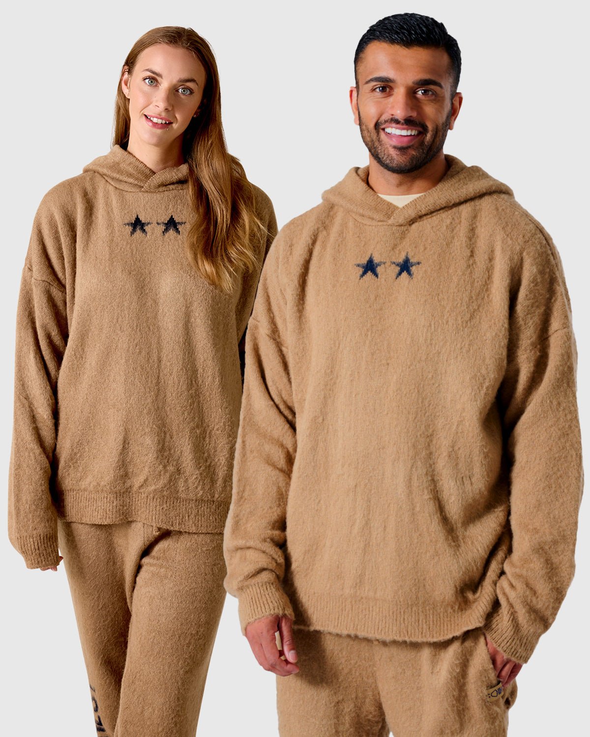 NFFC Camel Brushed Knit Hoodie - Nottingham Forest FC