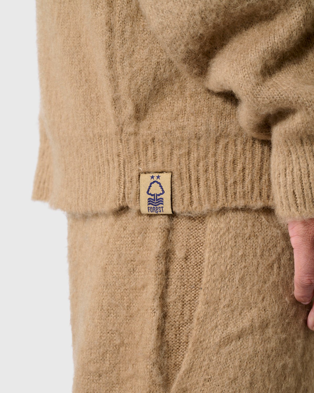 NFFC Camel Brushed Knit Hoodie - Nottingham Forest FC