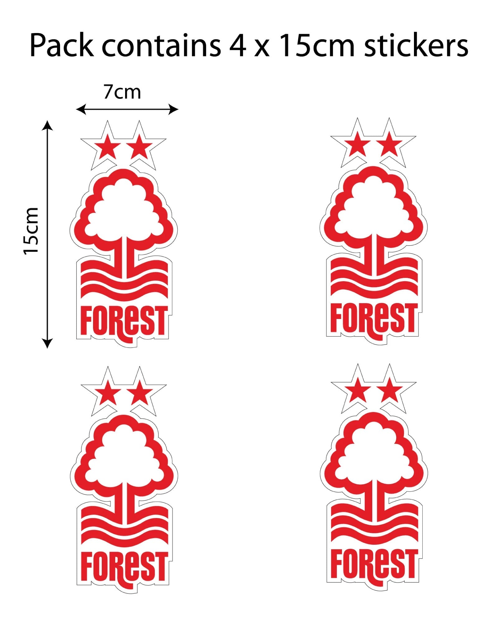NFFC Car Sticker Pack - Nottingham Forest FC