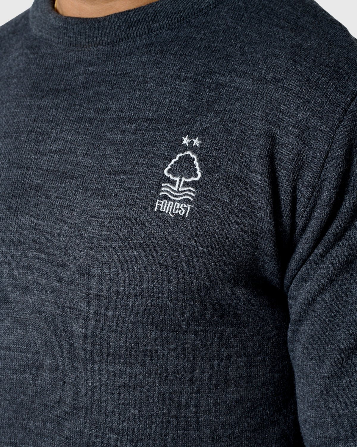 NFFC Charcoal Essential Knit Crewneck - Nottingham Forest FC