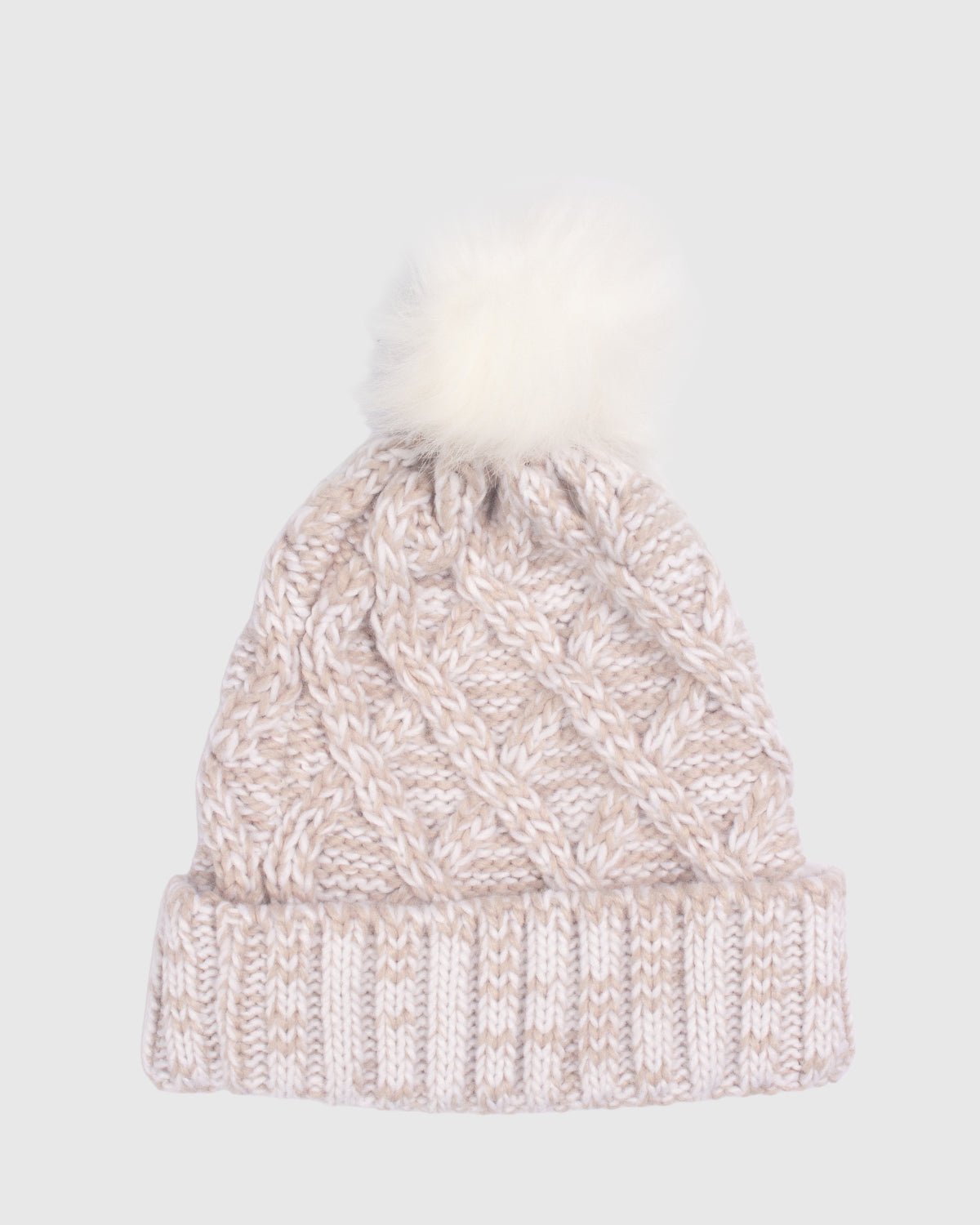NFFC Cream Cable Knit Bobble Hat - Nottingham Forest FC