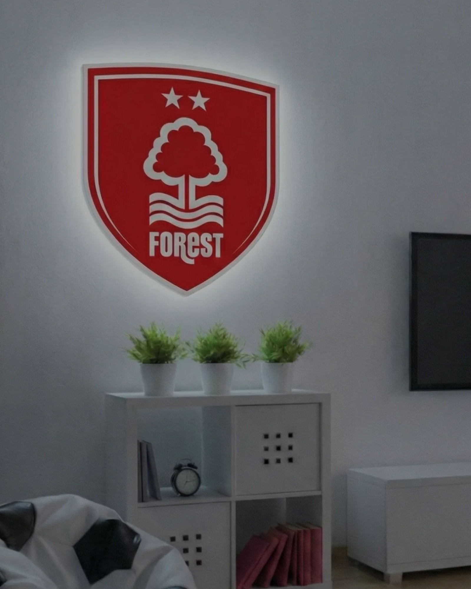NFFC Crest LED Backlit Wallpop - Nottingham Forest FC