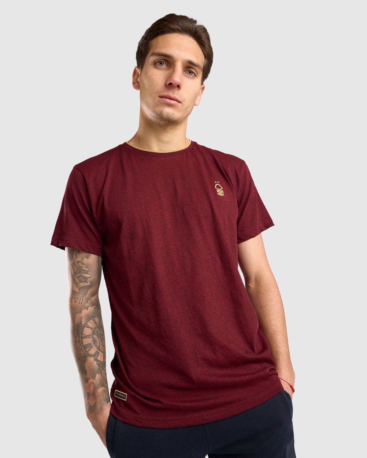 NFFC Dark Red Speckle T-Shirt - Nottingham Forest FC
