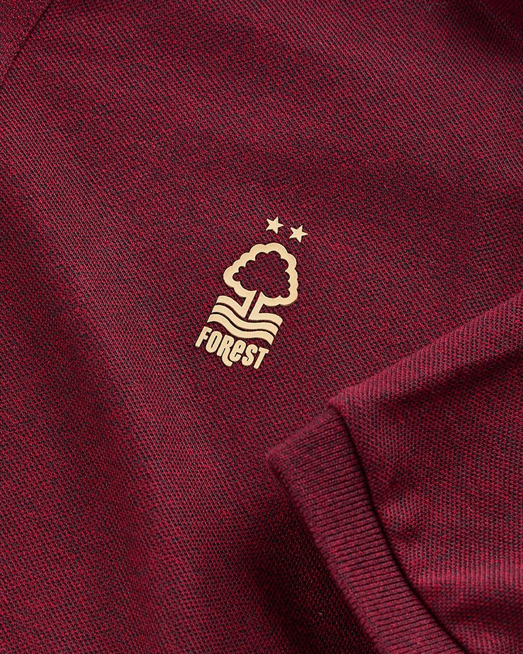 NFFC Dark Red Twist Pique Polo - Nottingham Forest FC