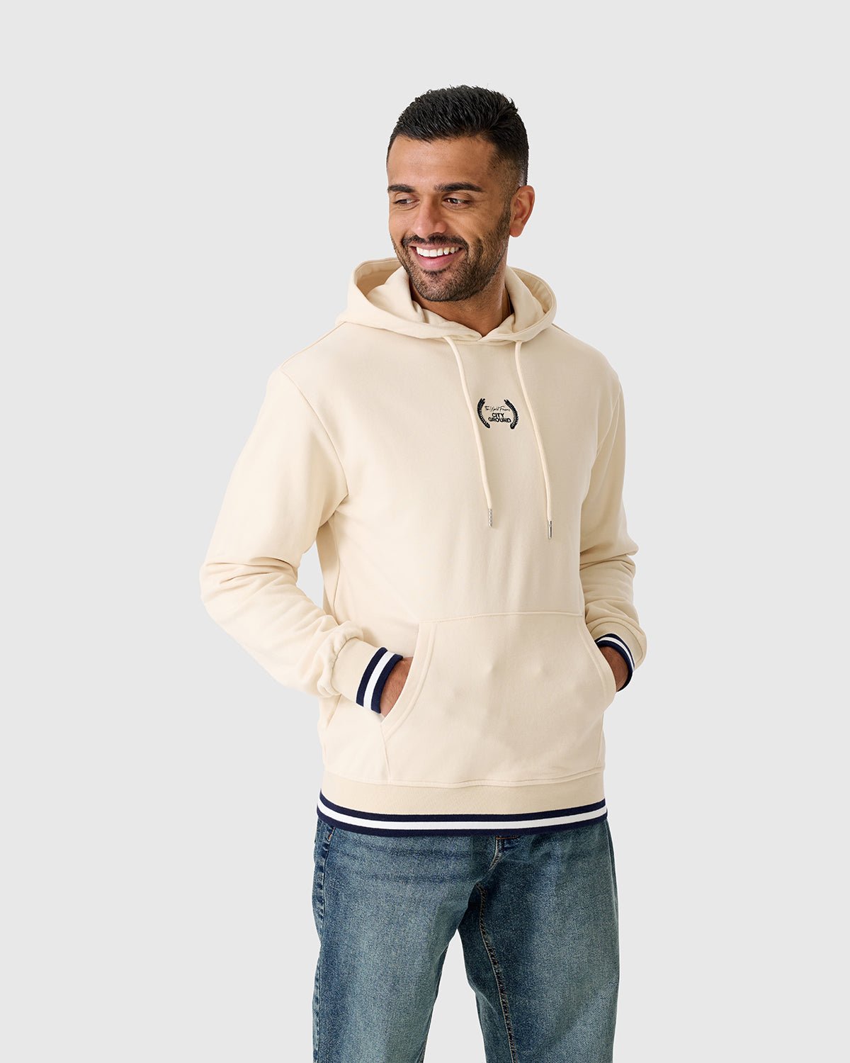 NFFC Ecru Laurels Hoodie - Nottingham Forest FC
