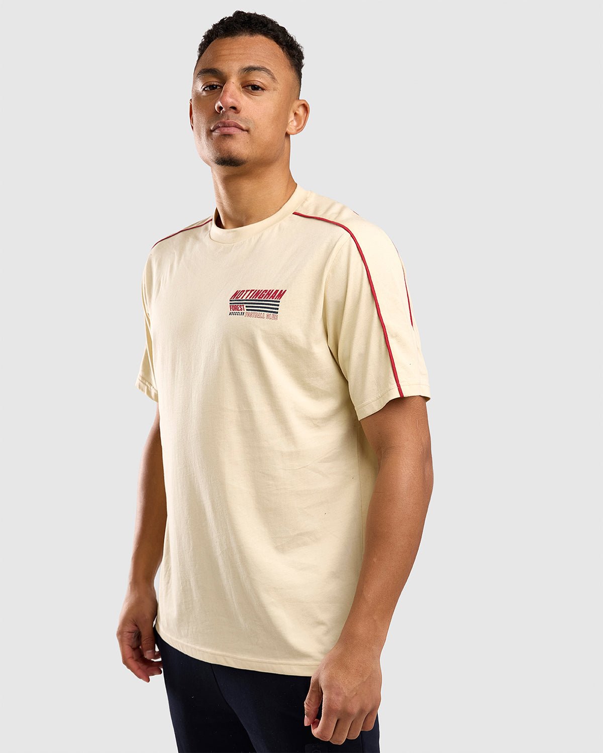 NFFC Ecru Racing Relaxed T-Shirt - Nottingham Forest FC