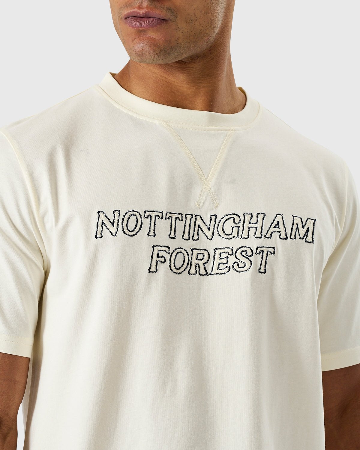 NFFC Embroidery Bone T-Shirt - Nottingham Forest FC
