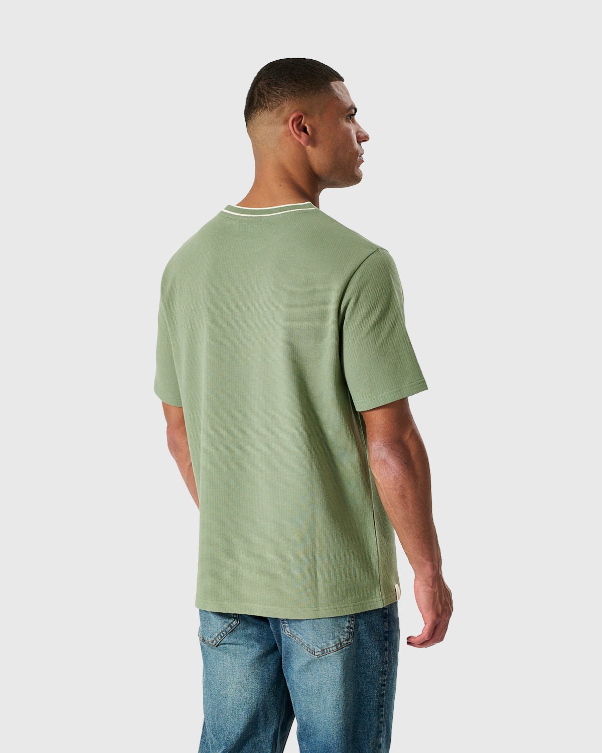 NFFC Embroidery Green Waffle Knit T-Shirt - Nottingham Forest FC