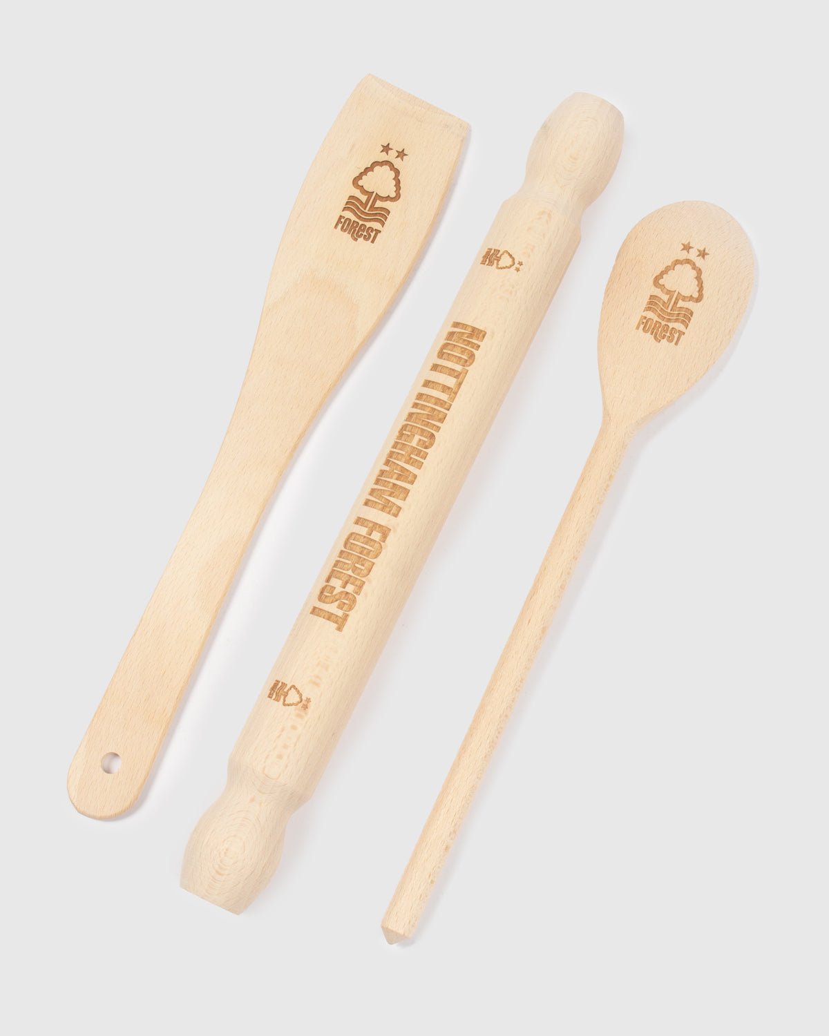 NFFC Engraved Wooden Baking Set - Nottingham Forest FC