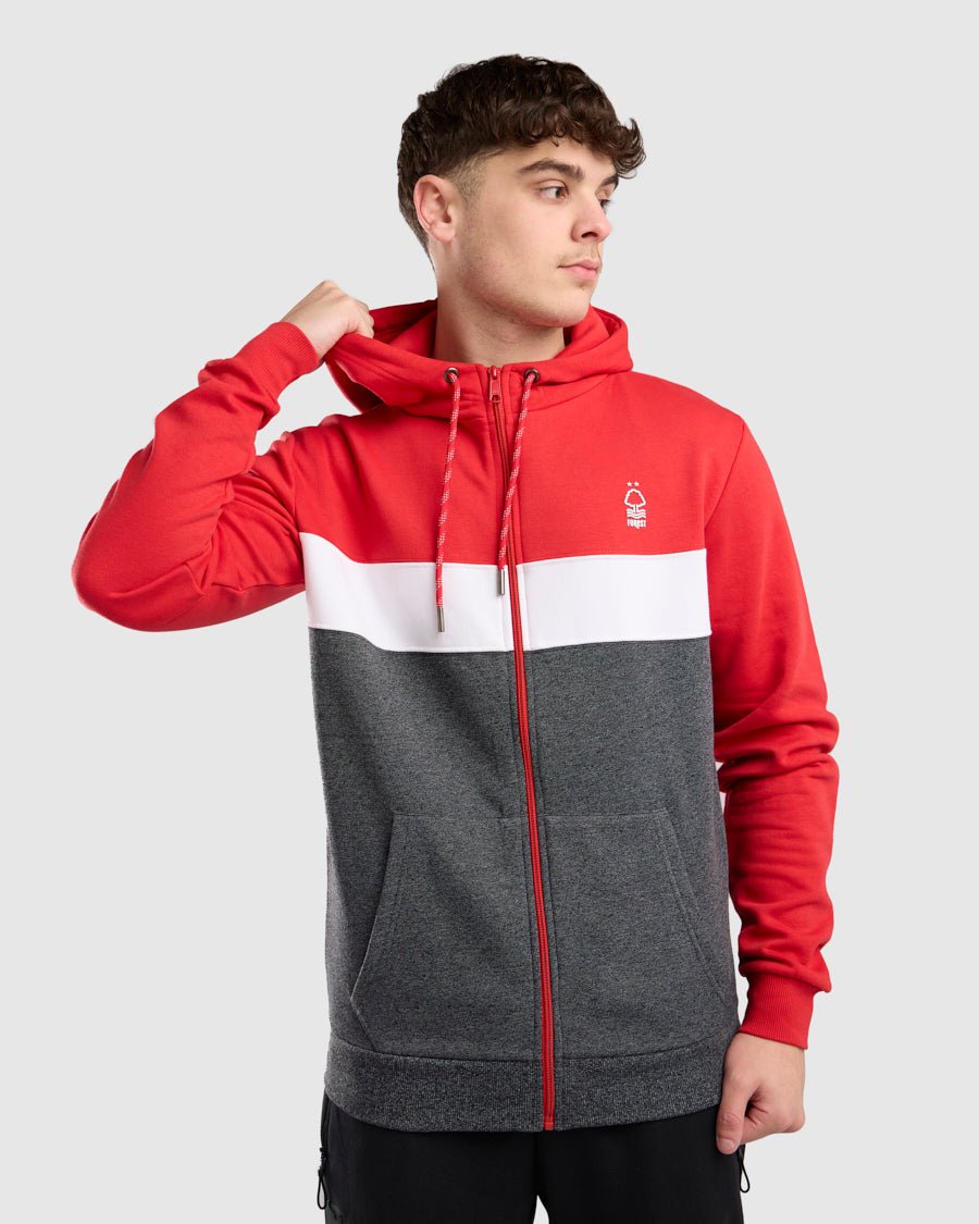 NFFC Full Zip Panel Hoodie - Nottingham Forest FC
