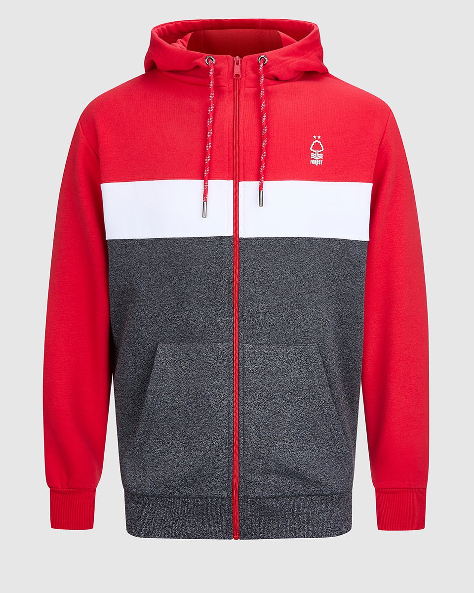 NFFC Full Zip Panel Hoodie - Nottingham Forest FC