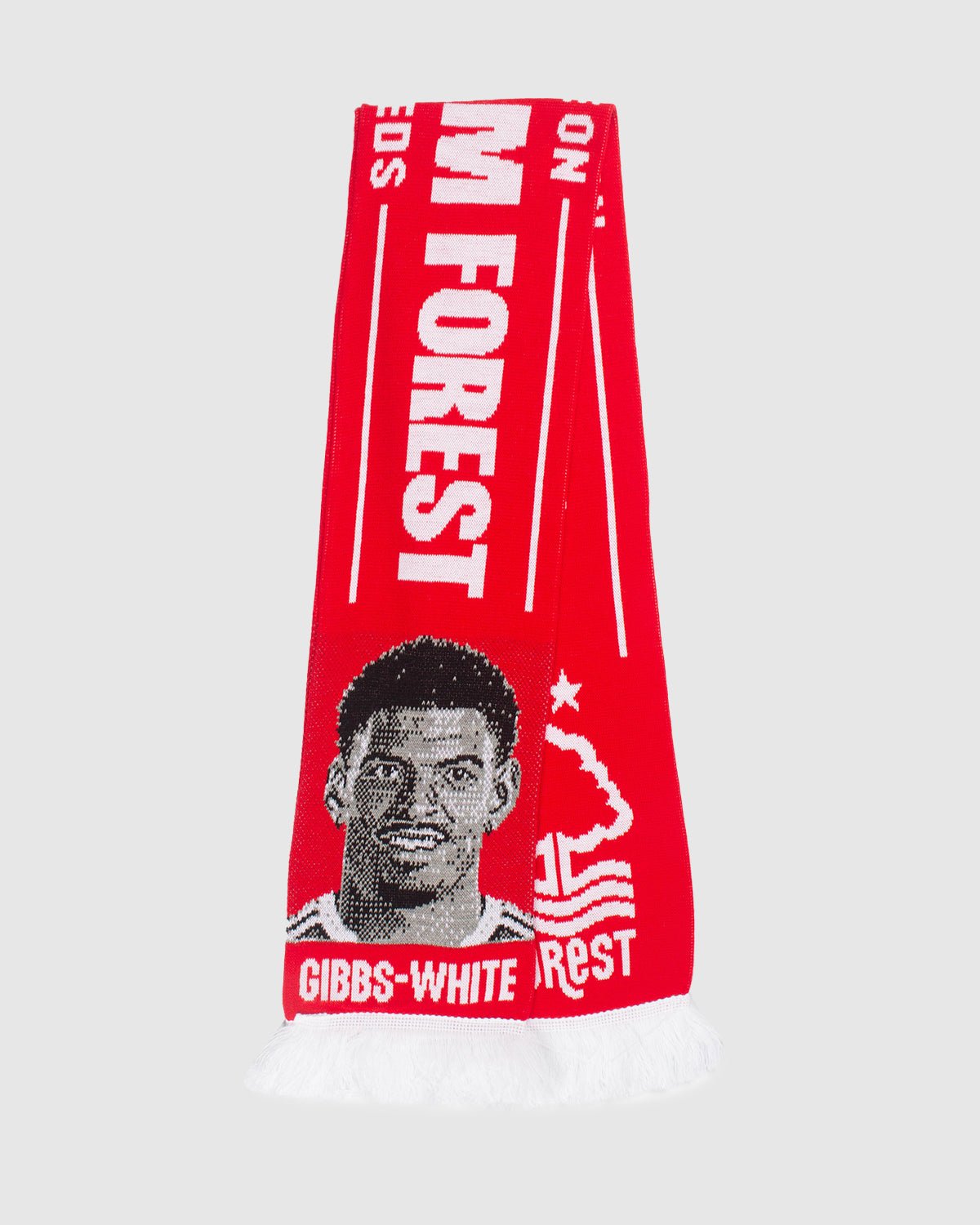 NFFC Gibbs - White Scarf - Nottingham Forest FC