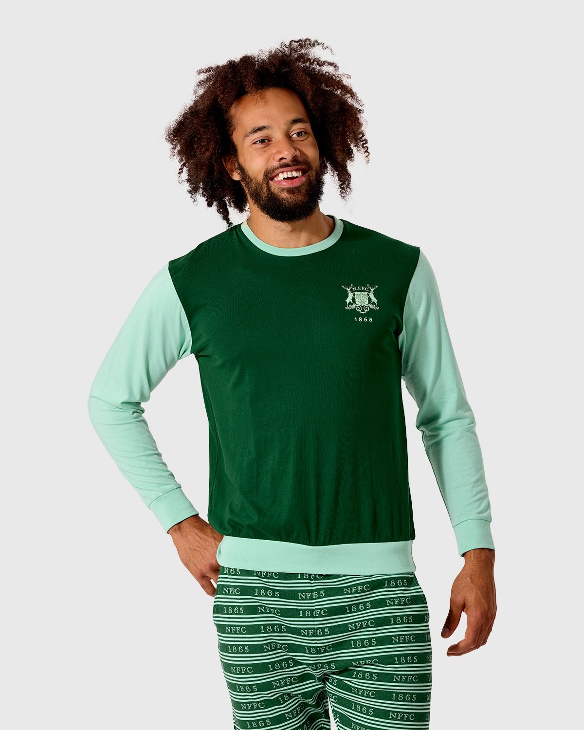 NFFC Green Retro Crest Pyjama Set - Nottingham Forest FC