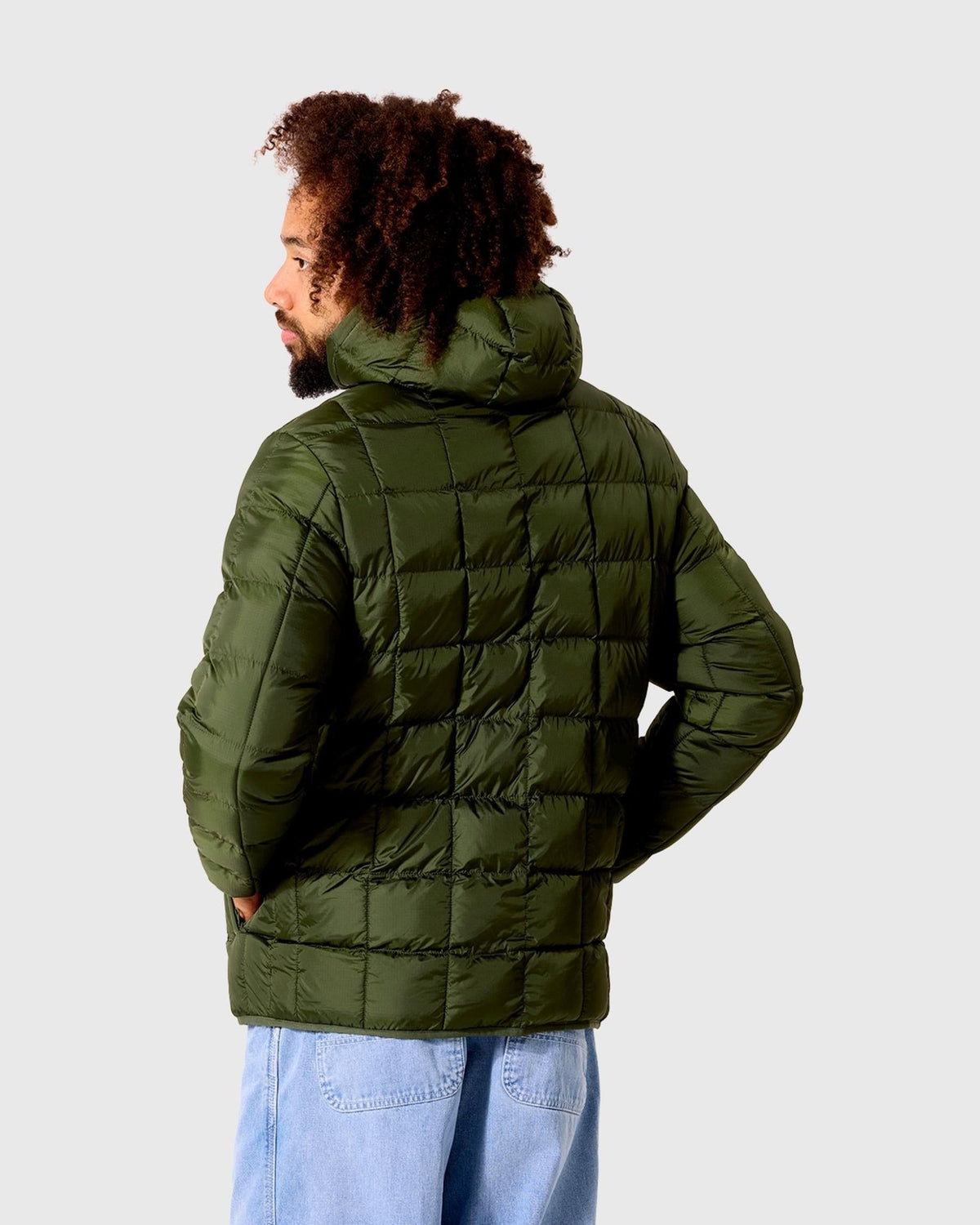 NFFC Green Squared Padded Hooded Jacket - Nottingham Forest FC