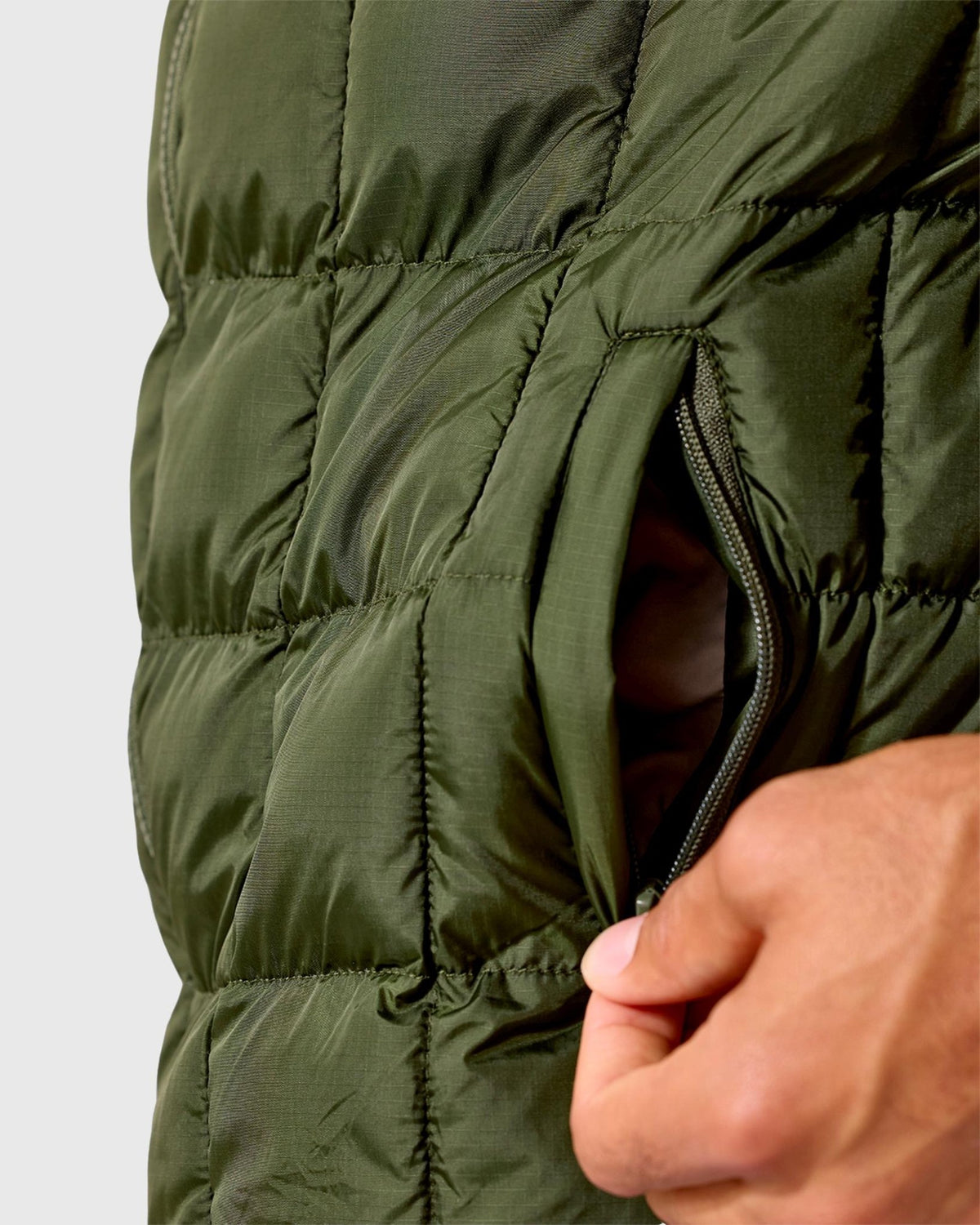 NFFC Green Squared Padded Hooded Jacket - Nottingham Forest FC