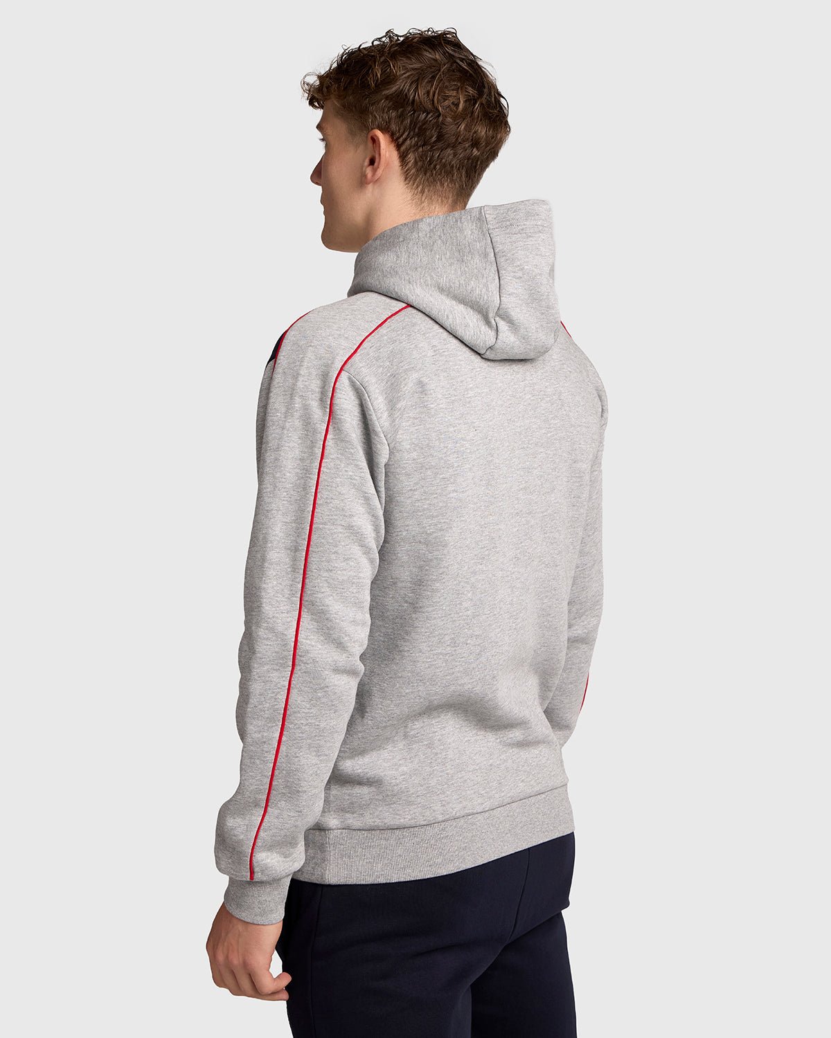 NFFC Grey Club Colours Shoulder Panel Hoodie - Nottingham Forest FC
