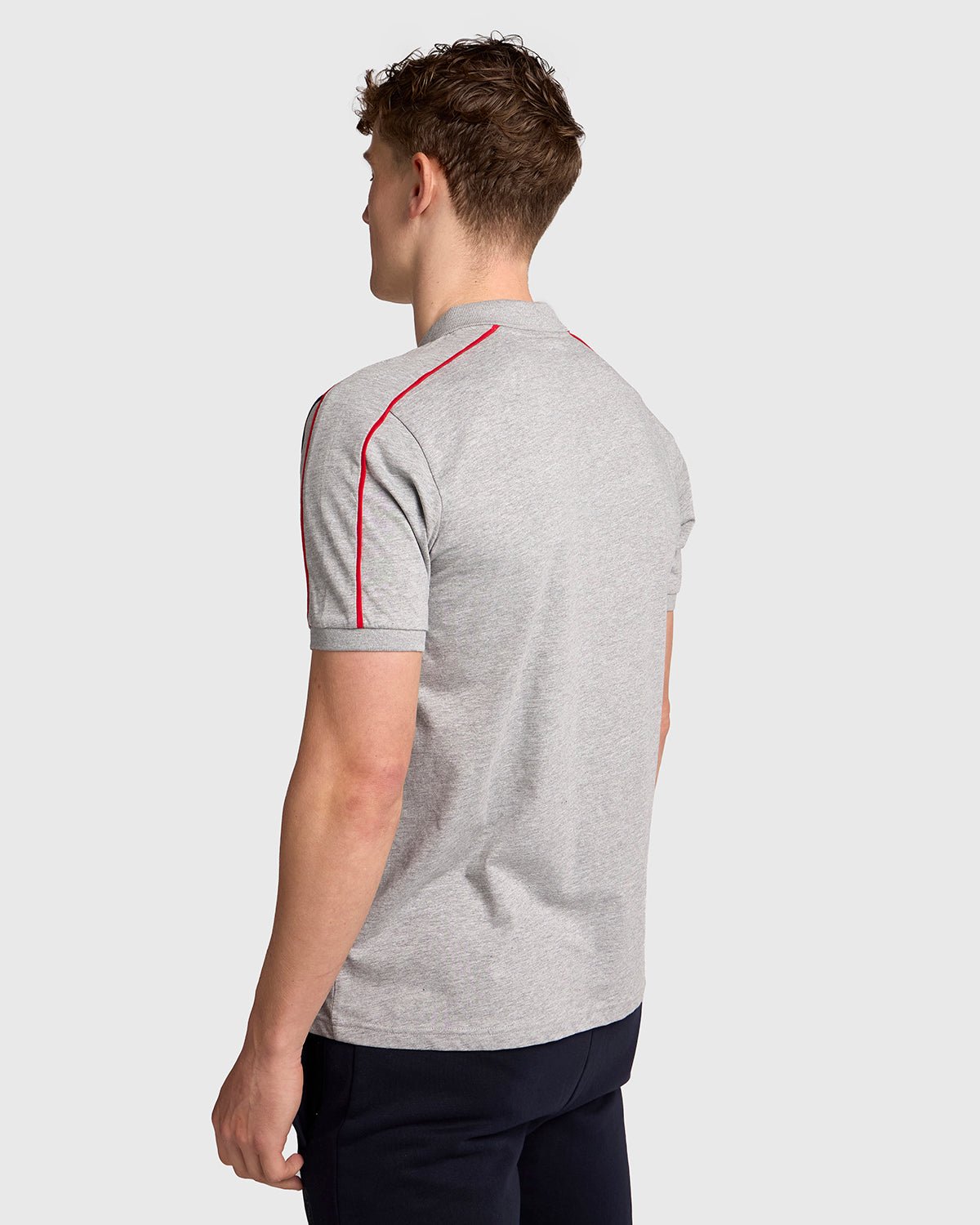 NFFC Grey Club Colours Shoulder Panel Polo - Nottingham Forest FC