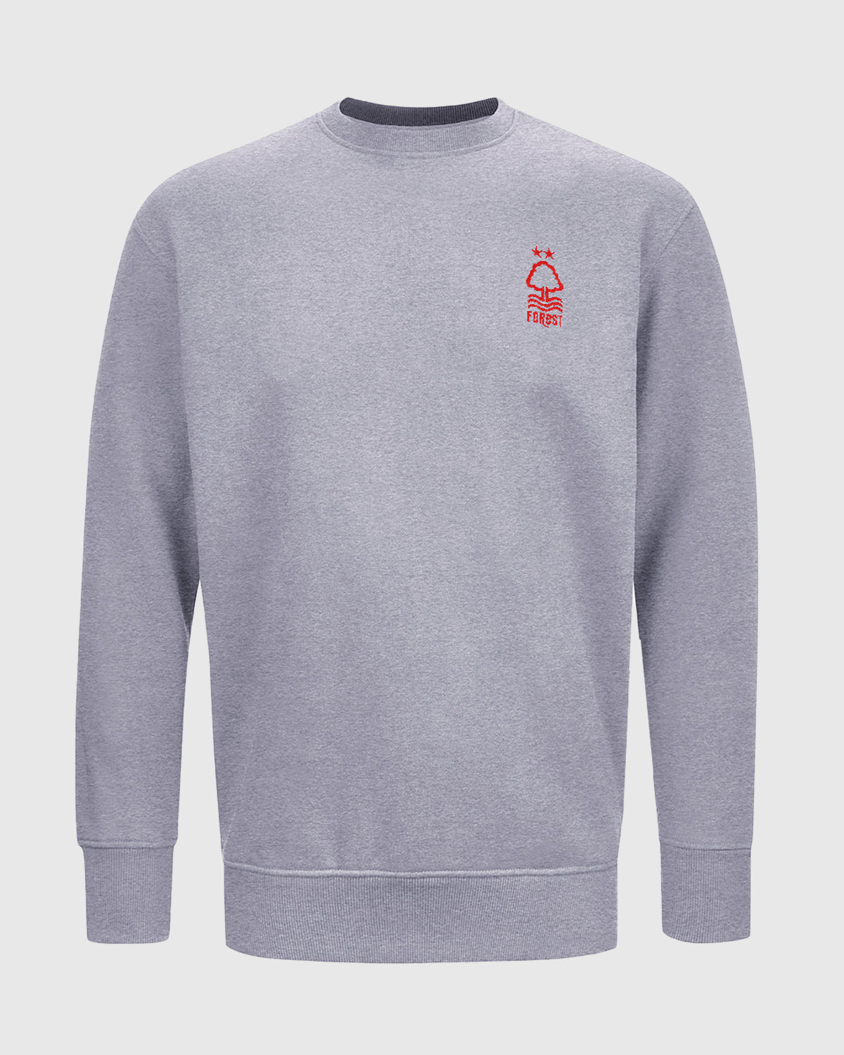 NFFC Grey Essential Crest Crew Neck Sweatshirt - Nottingham Forest FC