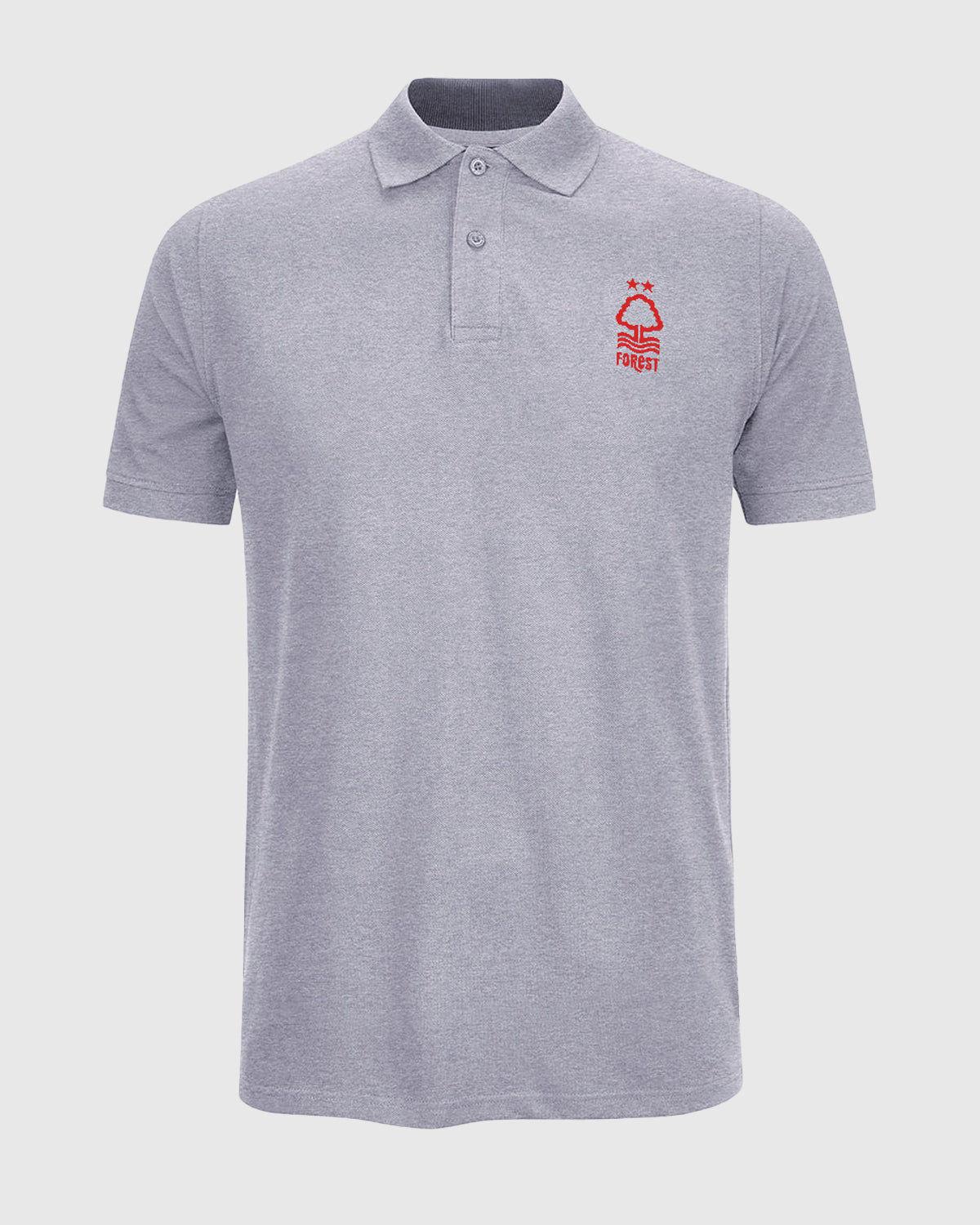 NFFC Grey Essential Crest Polo - Nottingham Forest FC