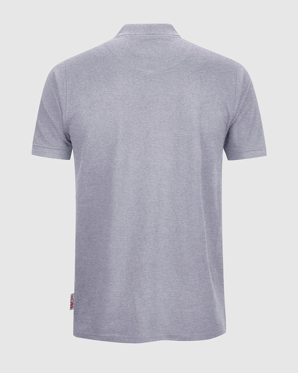 NFFC Grey Essential Crest Polo - Nottingham Forest FC