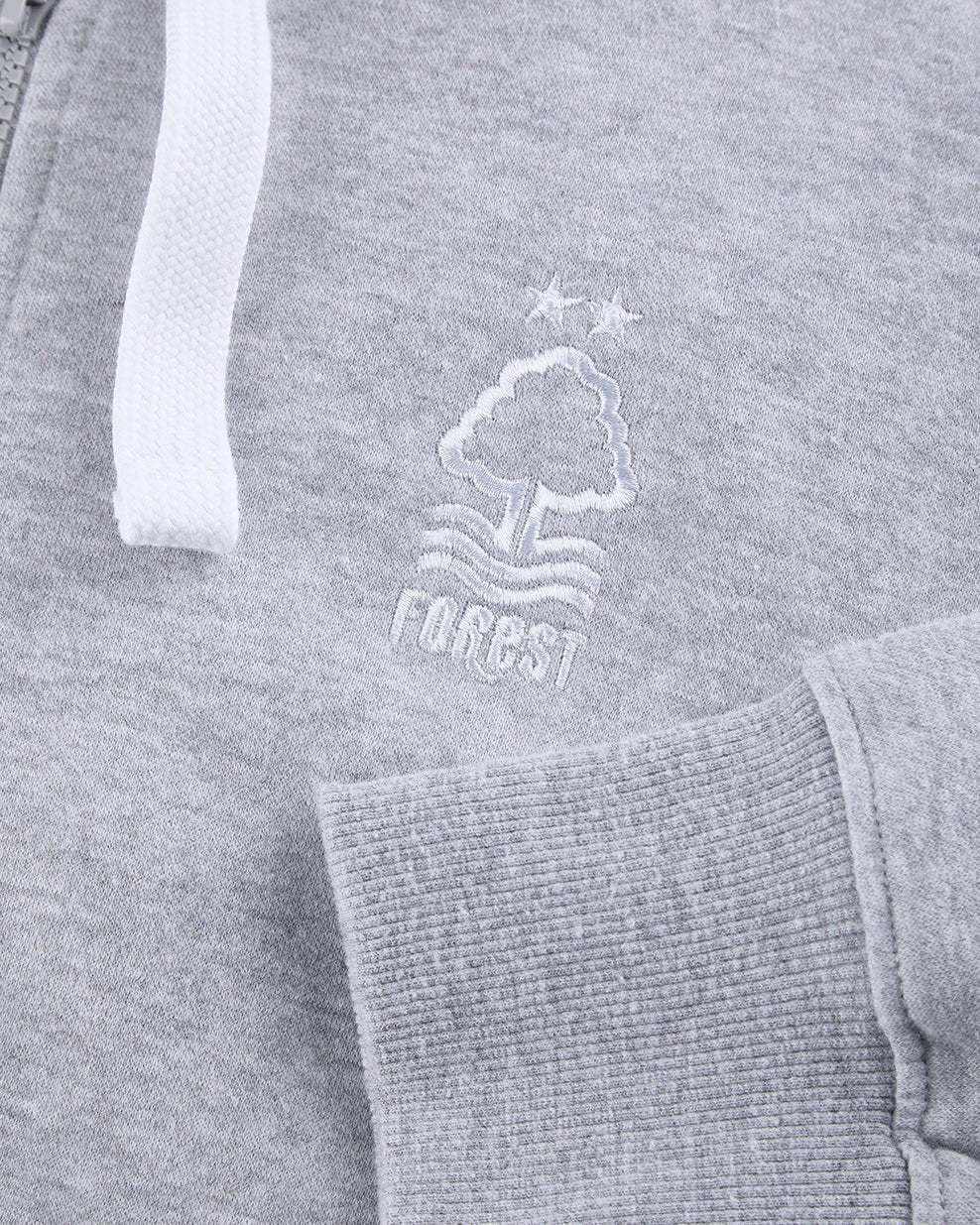 NFFC Grey Essential Full Zip Hoodie - Nottingham Forest FC