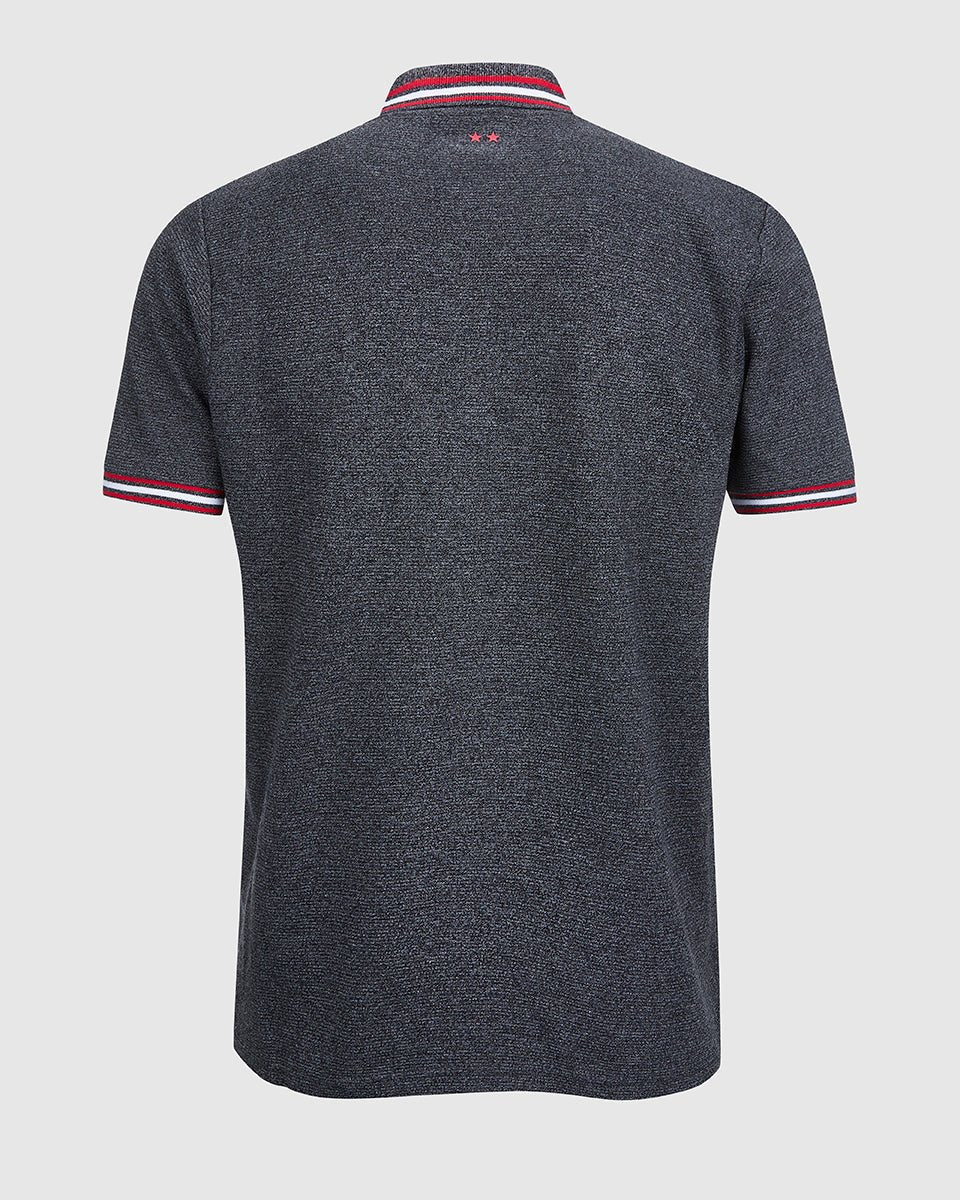 NFFC Grey Ripple Rib Polo - Nottingham Forest FC