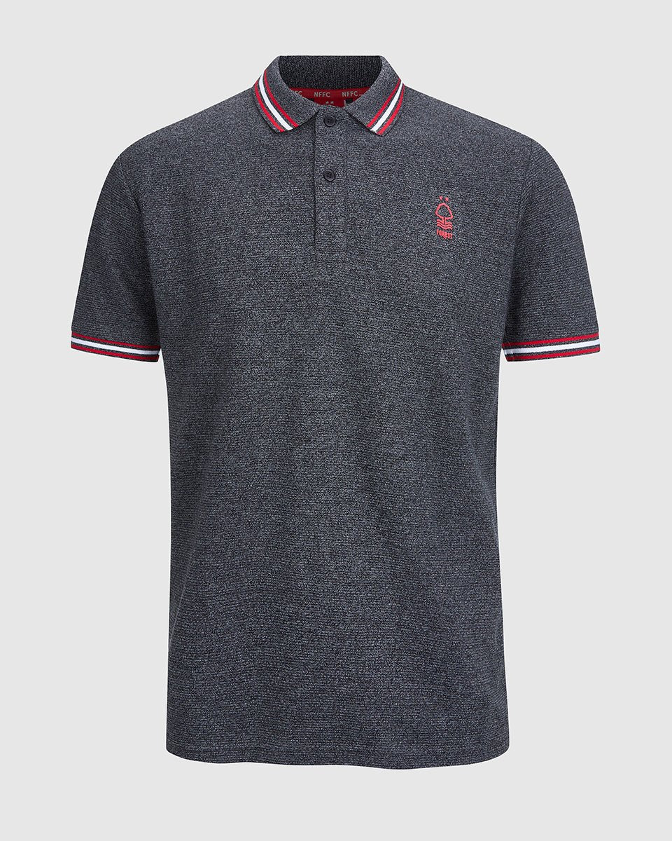 NFFC Grey Ripple Rib Polo - Nottingham Forest FC