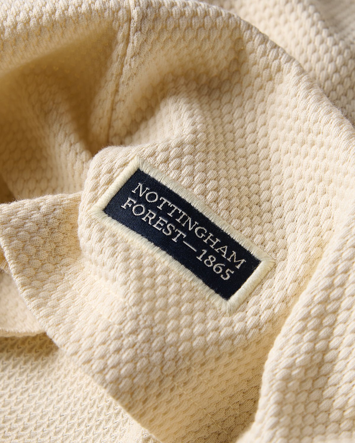 NFFC Heritage Ecru Bubble Knit Polo - Nottingham Forest FC