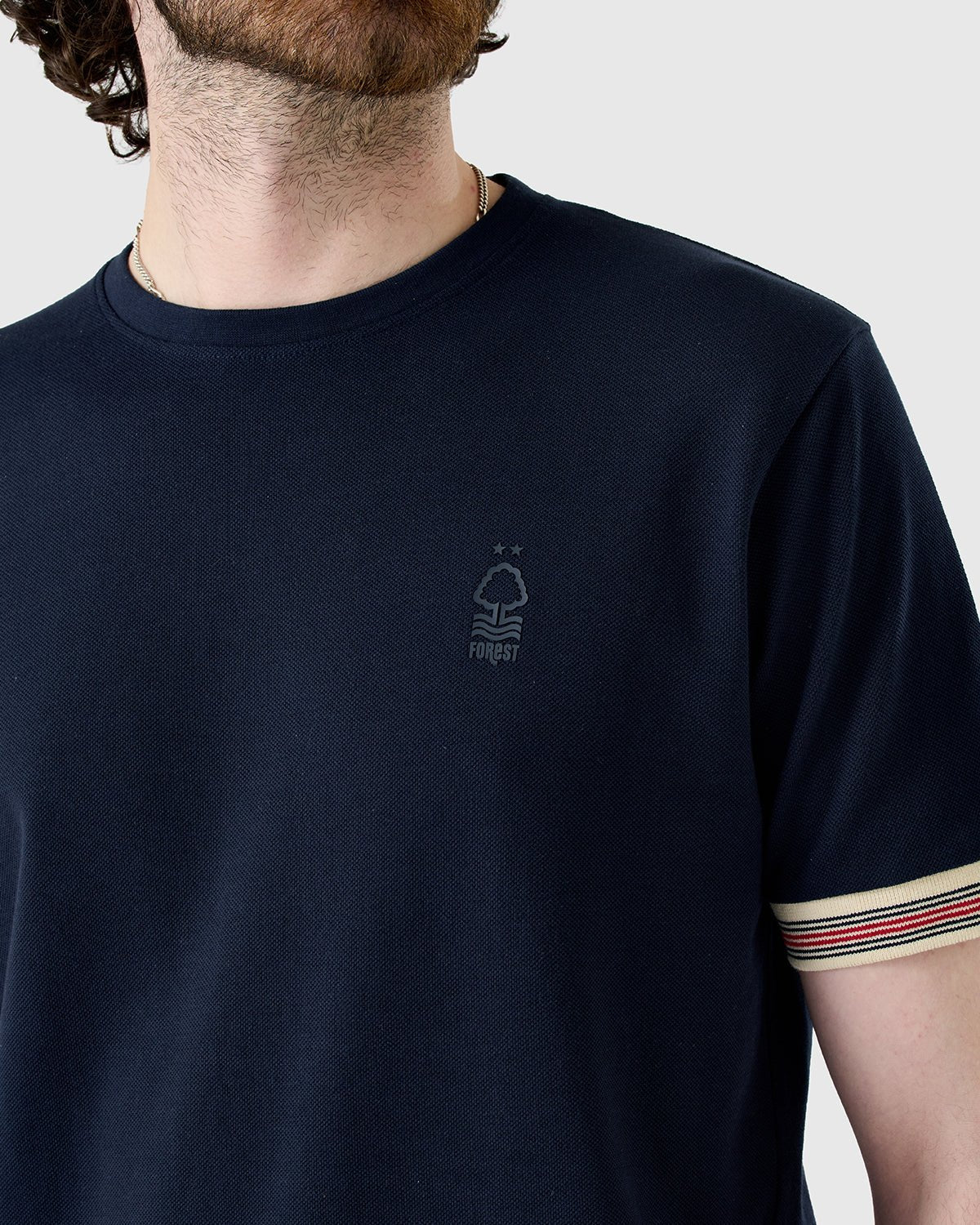 NFFC Heritage Navy Tipped T-Shirt - Nottingham Forest FC