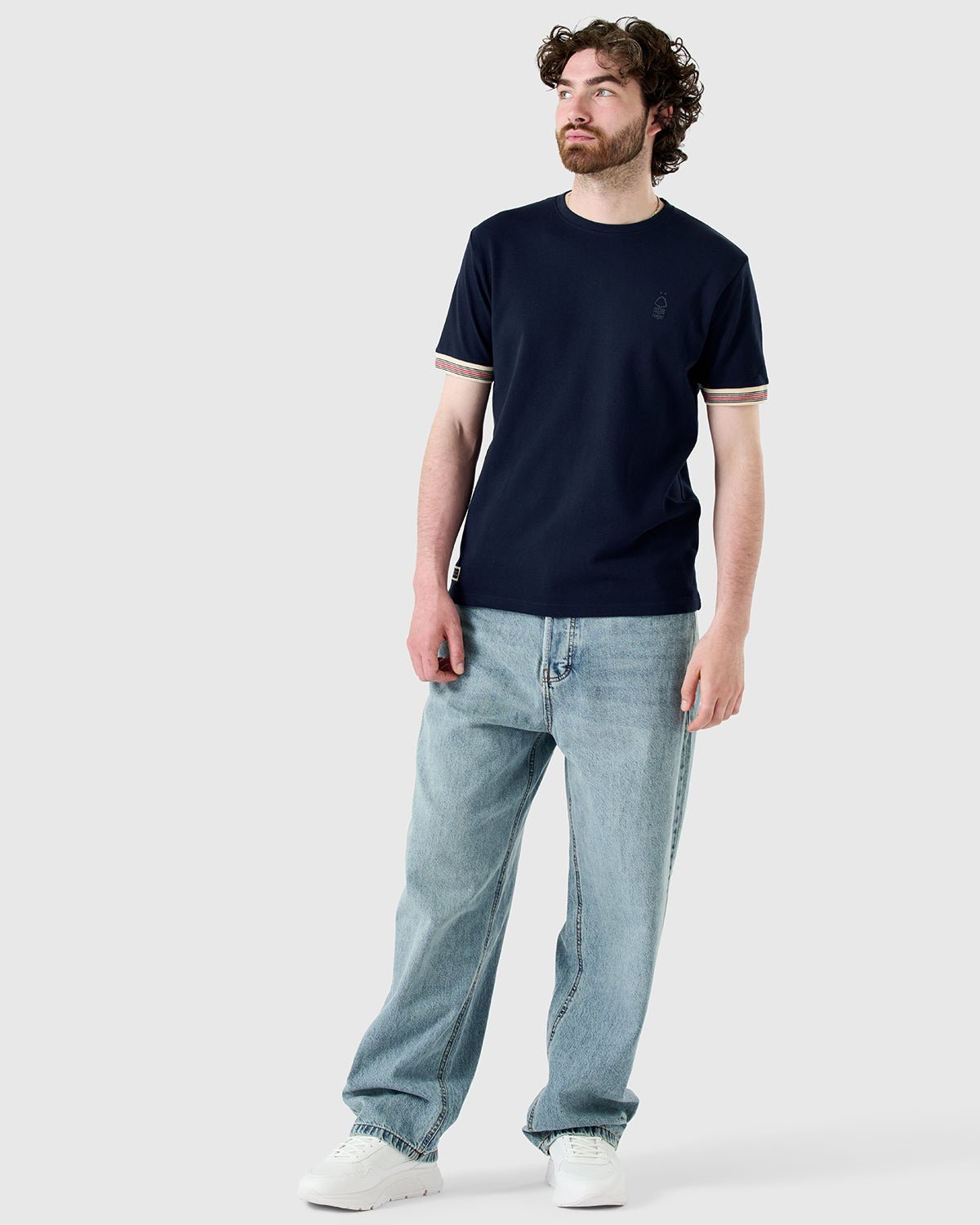 NFFC Heritage Navy Tipped T-Shirt - Nottingham Forest FC
