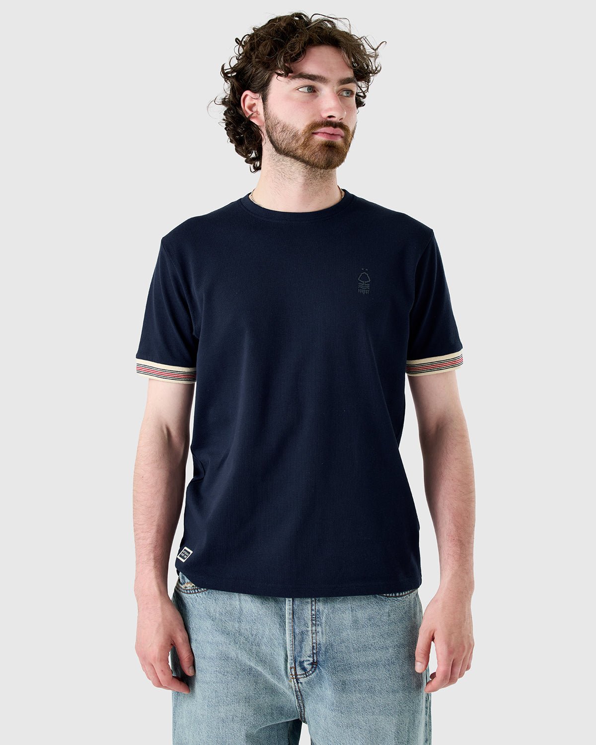 NFFC Heritage Navy Tipped T-Shirt - Nottingham Forest FC