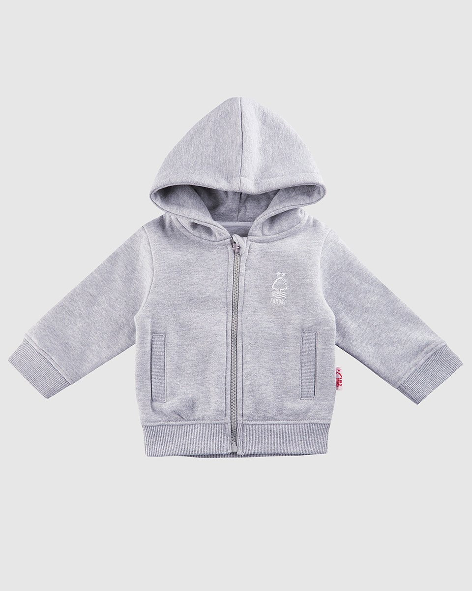 NFFC Infant Grey Essential Full Zip Hoodie - Nottingham Forest FC