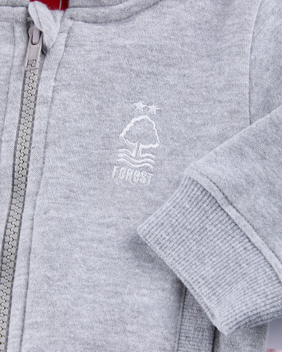 NFFC Infant Grey Essential Full Zip Hoodie - Nottingham Forest FC