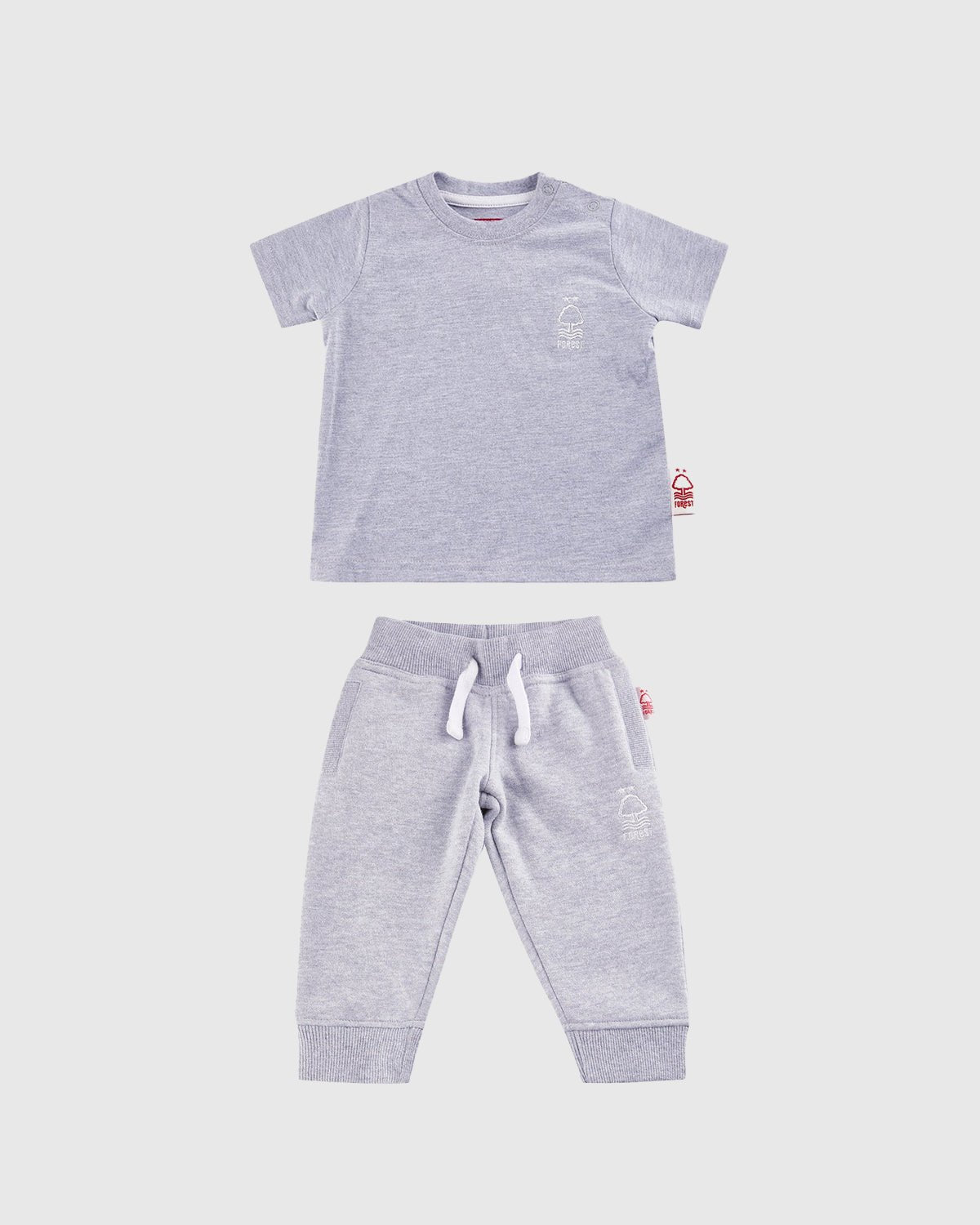 NFFC Infant Grey Essential T-Shirt And Joggers Bundle - Nottingham Forest FC