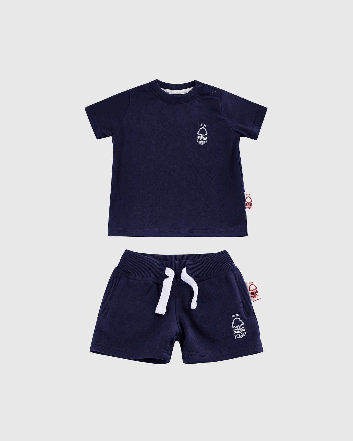 NFFC Infant Navy Essential T-Shirt And Shorts Bundle - Nottingham Forest FC