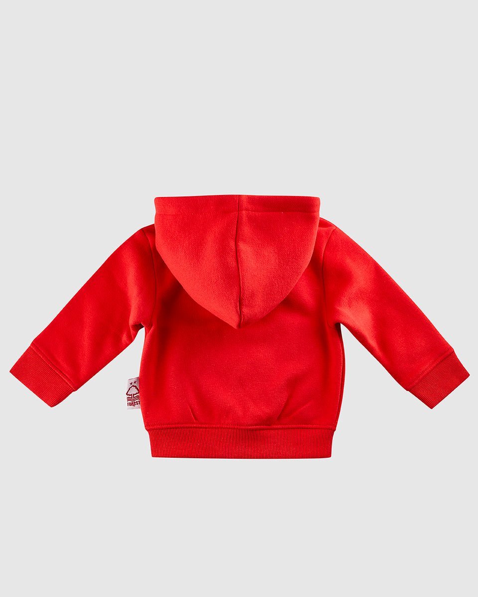 NFFC Infant Red Essential Crest Full Zip Hoodie - Nottingham Forest FC